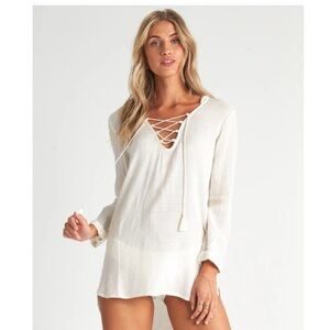 NWOT Billabong Same Story Coverup in Salt Crystal Size Large